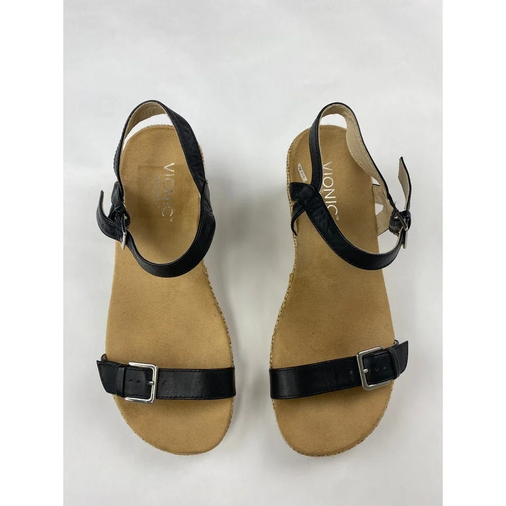 Vionic Enisa Sandal Women's Size 7 Comfort Shoe Strappy Wedge